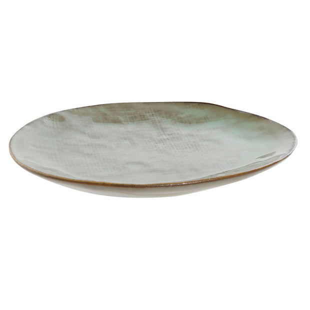 Flad plade DKD Home Decor türkis Steingut (19.6 x 16.6 x 2.2 cm)
