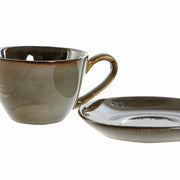 Tasse mit Untertasse DKD Home Decor (2 pcs)
