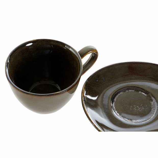 Tasse mit Untertasse DKD Home Decor (2 pcs)