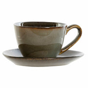Tasse mit Untertasse DKD Home Decor (2 pcs)