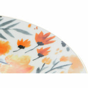 Flad plade DKD Home Decor Blomster (27 x 27 x 2 cm) (2 pcs)