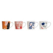 Henkelbecher DKD Home Decor abstrakt Bunt (400 ml) (4 Stück)
