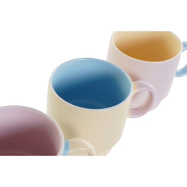 Henkelbecher DKD Home Decor Bunt (360 ml) (3 Stück)
