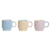 Henkelbecher DKD Home Decor Bunt (360 ml) (3 Stück)