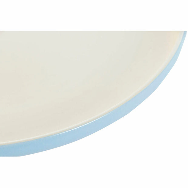 Flacher Teller DKD Home Decor Bone China Porzellan (3 pcs) (26 x 26 x 2 cm)