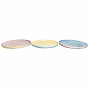 Flacher Teller DKD Home Decor Bone China Porzellan (3 pcs) (26 x 26 x 2 cm)