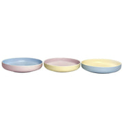 Flacher Teller DKD Home Decor Bone China Porzellan (19 x 19 x 3 cm) (3 pcs)