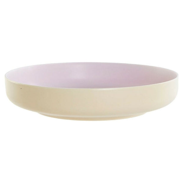 Flacher Teller DKD Home Decor Bone China Porzellan (19 x 19 x 3 cm) (3 pcs)
