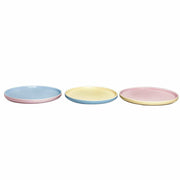 Flacher Teller DKD Home Decor Bone China Porzellan (20 x 20 x 2 cm) (3 pcs)