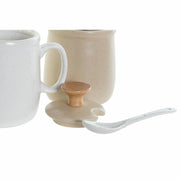 Milchkännchen und Zuckerdose DKD Home Decor Steingut (2 pcs)