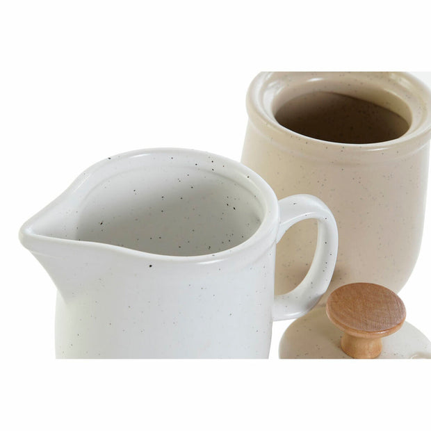 Milchkännchen und Zuckerdose DKD Home Decor Steingut (2 pcs)