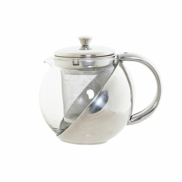 Teekanne DKD Home Decor S3026074 Kristall Edelstahl Silber (14 x 11 x 12 cm) (500 ml)