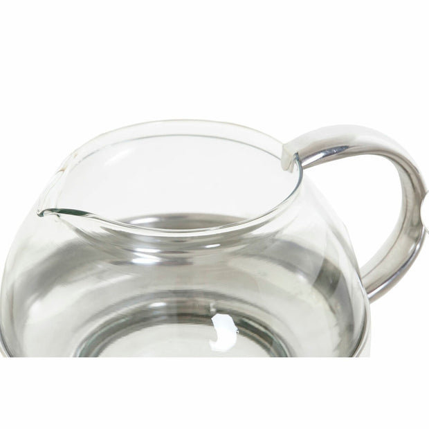 Teekanne DKD Home Decor S3026075 Kristall Edelstahl Silber (18 x 14 x 12 cm) (1,05 L)