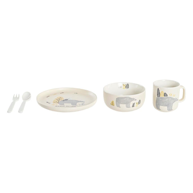 Children’s Dinner Set DKD Home Decor Bear