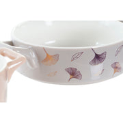 Schüssel DKD Home Decor Metall Bone China Porzellan Moderne (16,8 x 12,5 x 4,3 cm) (4 Stück)