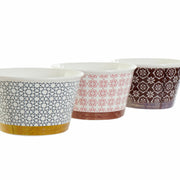 Schüssel DKD Home Decor Araber Bone China Porzellan Ethnisch (13 x 13 x 7,5 cm) (3 Stück)