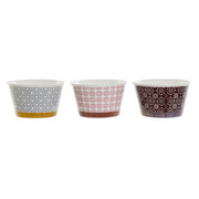Schüssel DKD Home Decor Araber Bone China Porzellan Ethnisch (13 x 13 x 7,5 cm) (3 Stück)