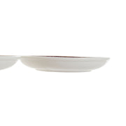 Suppenteller DKD Home Decor Ethnisch Bone China Porzellan (22,5 x 22,5 x 3,4 cm) (3 Stück)