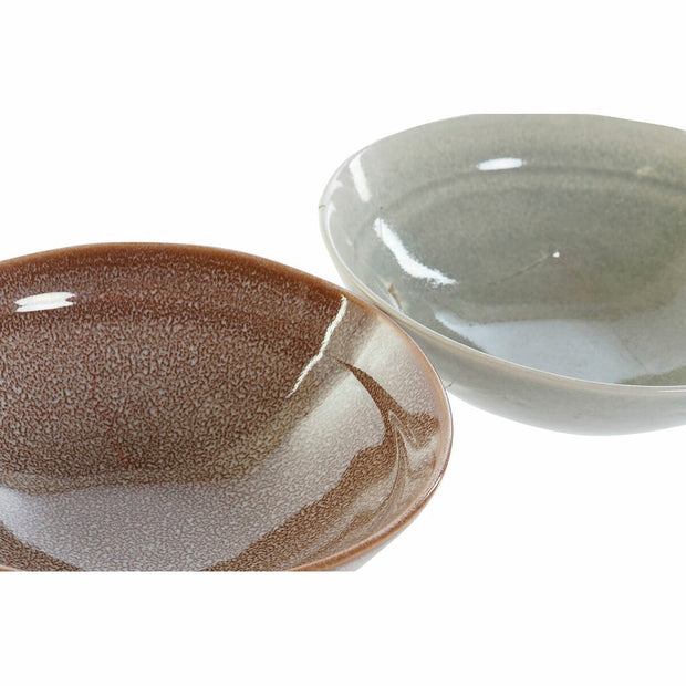 Schale DKD Home Decor Steingut (18 x 18 x 6 cm) (400 ml) (2 pcs)