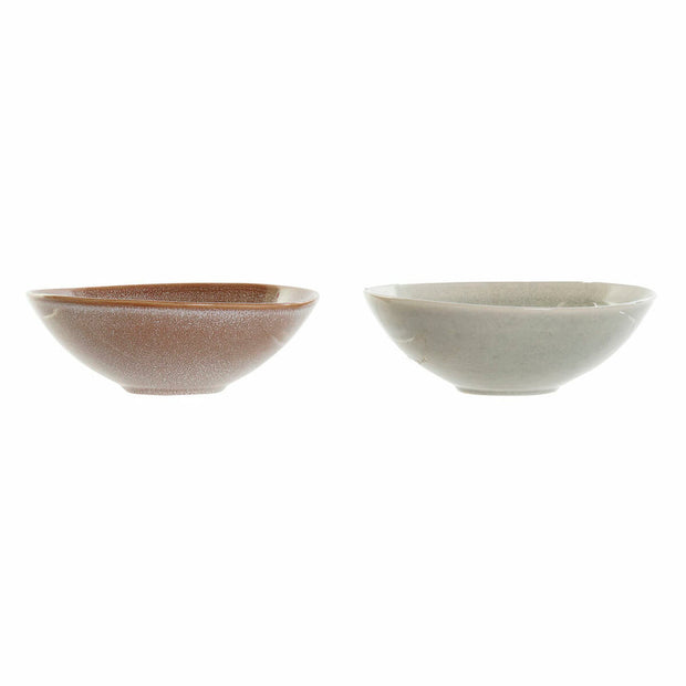 Schale DKD Home Decor Steingut (18 x 18 x 6 cm) (400 ml) (2 pcs)