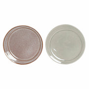 Flacher Teller DKD Home Decor Steingut (20 x 20 x 2 cm) (2 pcs)