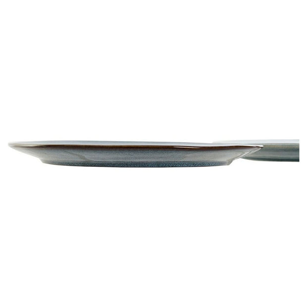 Flacher Teller DKD Home Decor Blau türkis Steingut (2 pcs) (27.2 x 27.2 x 2 cm)