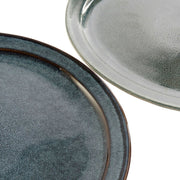 Flacher Teller DKD Home Decor Blau türkis Steingut (2 pcs) (27.2 x 27.2 x 2 cm)