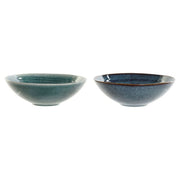 Suppenteller DKD Home Decor Blau Grau Steingut (2 pcs) (23 x 23 x 7.3 cm)