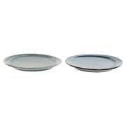 Flacher Teller DKD Home Decor Blau türkis Steingut (2 pcs) (21.4 x 21.4 x 2 cm)
