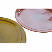 Flacher Teller DKD Home Decor Steingut (21.4 x 21.4 x 2 cm) (2 pcs)