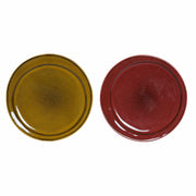 Flacher Teller DKD Home Decor Steingut (21.4 x 21.4 x 2 cm) (2 pcs)
