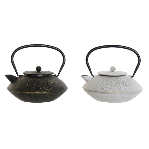 Tekande DKD Home Decor Schwarz Weiß Eisen (2 pcs) (850 ml)