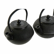 Teekanne DKD Home Decor Schwarz Silber Eisen (18.5 x 16 x 17 cm) (2 pcs) (1200 ml)