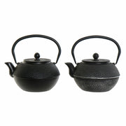 Teekanne DKD Home Decor Schwarz Silber Eisen (18.5 x 16 x 17 cm) (2 pcs) (1200 ml)