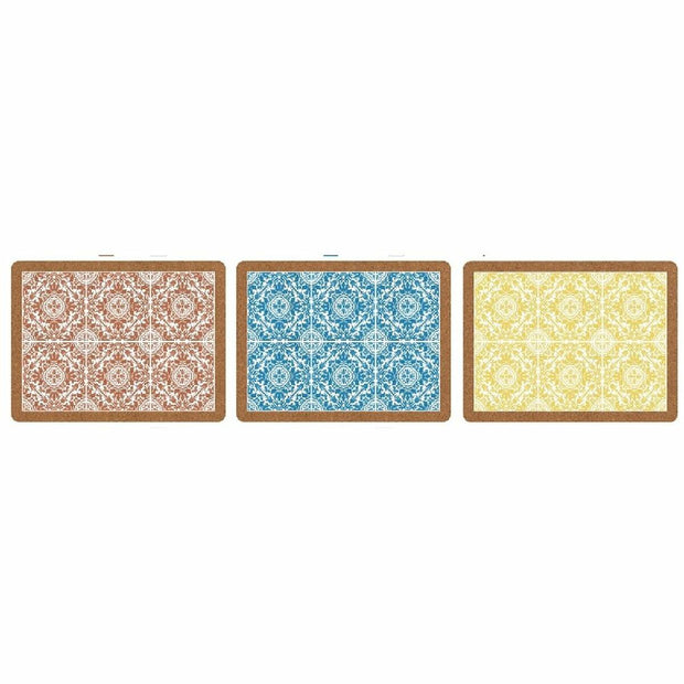 Untersetzer DKD Home Decor individuell Kachel Kork (3 pcs) (40 x 30 x 0.5 cm)