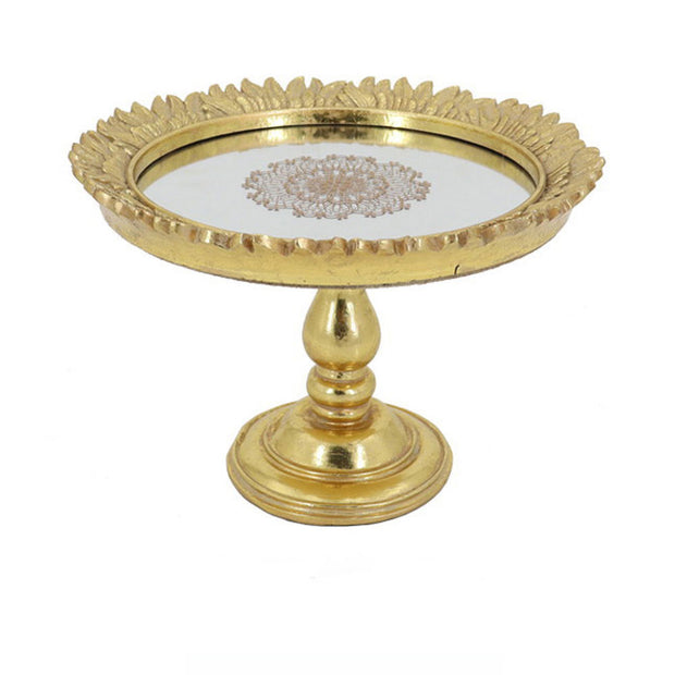 Schale DKD Home Decor Spiegel Golden Harz (23.5 x 23.5 x 16.2 cm)