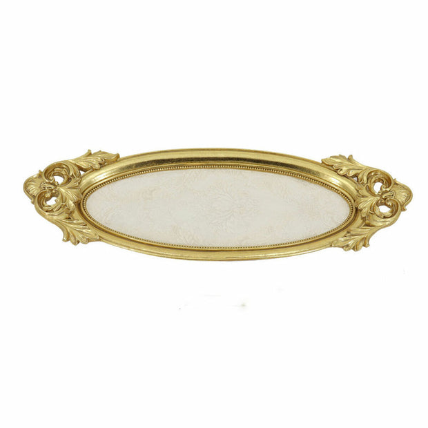 Schale DKD Home Decor Spiegel Golden Harz (38.5 x 13.6 x 3.5 cm)