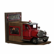 Bookend DKD Home Decor Wood Metal Fire Engine (2 pcs) (22 x 13.5 x 17 cm)