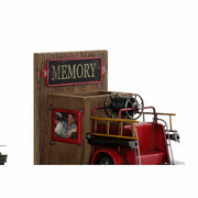 Bookend DKD Home Decor Wood Metal Fire Engine (2 pcs) (22 x 13.5 x 17 cm)