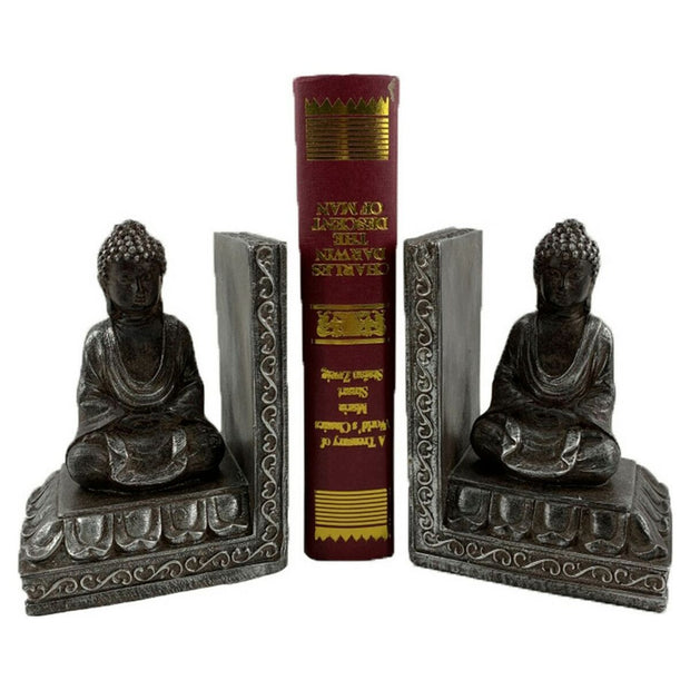 Bookend DKD Home Decor Buddha Resin (11.8 x 8.7 x 15.5 cm) (2 pcs)