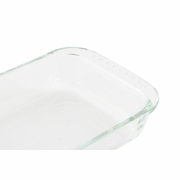 Ofenpfanne DKD Home Decor Durchsichtig Borosilikatglas (25.8 x 15 x 4.5 cm)