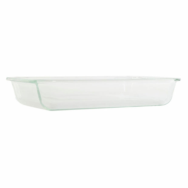 Ofenpfanne DKD Home Decor Durchsichtig Borosilikatglas (35 x 21.5 x 6 cm)