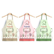 Schürze DKD Home Decor Rosa Baumwolle grün Shabby Chic (60 x 0.5 x 80 cm) (3 pcs)