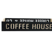 Tablett für Snacks DKD Home Decor Schwarz Holz Braun Loft (40 x 29 x 7 cm)