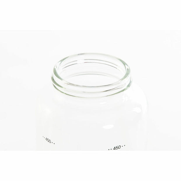 Ölfläschchen DKD Home Decor Durchsichtig Edelstahl Borosilikatglas (500 ml) (6.5 x 6.5 x 24.5 cm)