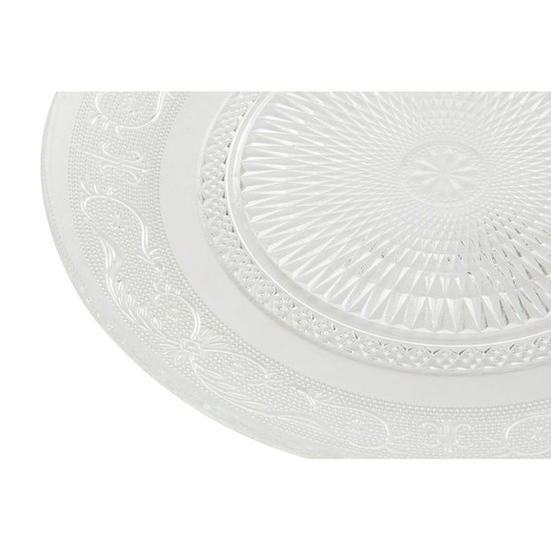 Flad plade DKD Home Decor Kristall Durchsichtig (25 x 25 x 1 cm)