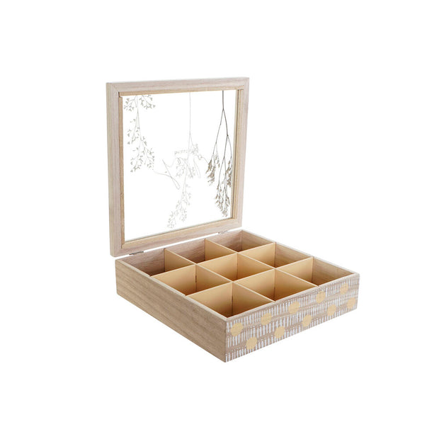 Teebox DKD Home Decor Kristall MDF (24 x 24 x 6,5 cm)