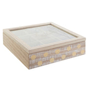 Teebox DKD Home Decor Kristall MDF (24 x 24 x 6,5 cm)