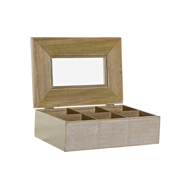Teebox DKD Home Decor Kristall MDF (24 x 16,5 x 7,5 cm) (2 Stück)