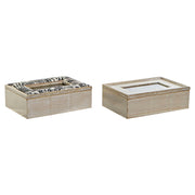 Teebox DKD Home Decor Kristall MDF (24 x 16,5 x 7,5 cm) (2 Stück)